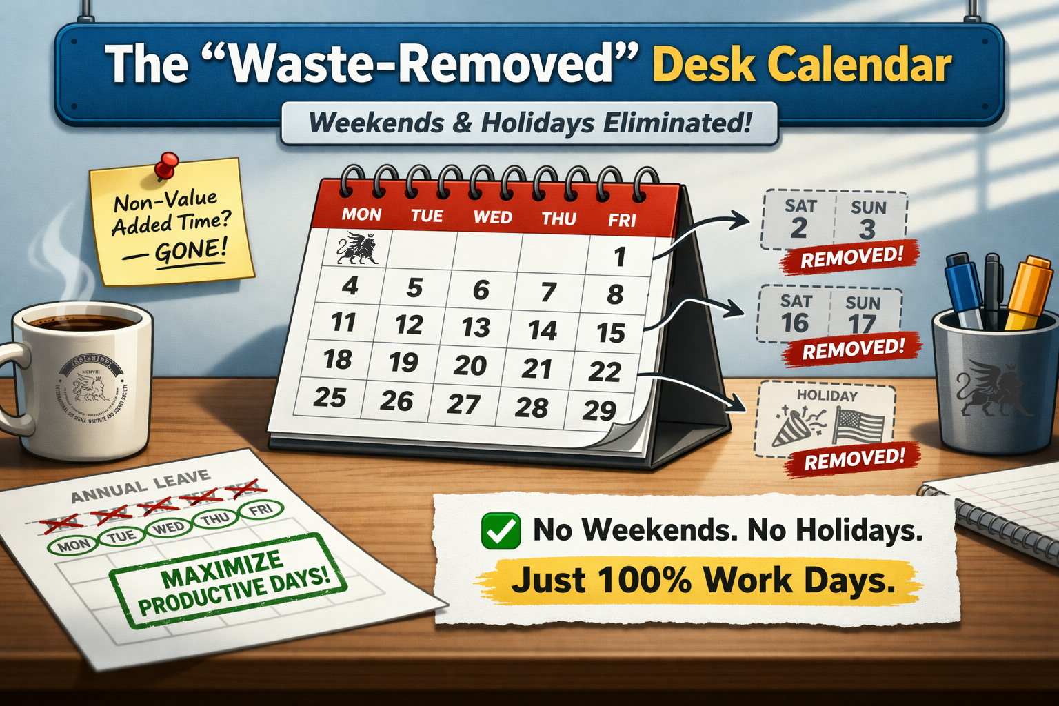 The "Waste-Removed" Desk Calendar