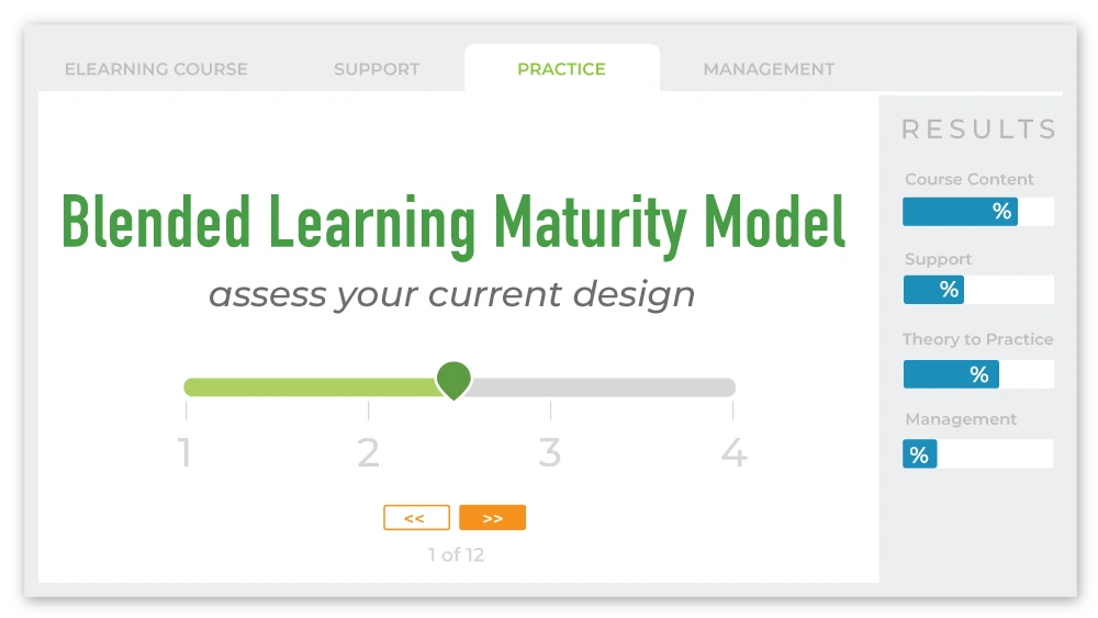 Blended Learning Maturity Modal to assess your current design