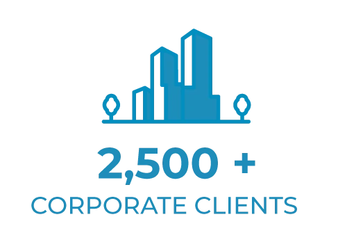 2,500+ corporate clients