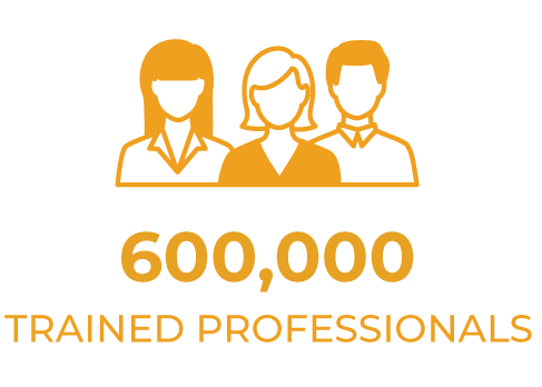 600,000+ trained professionals