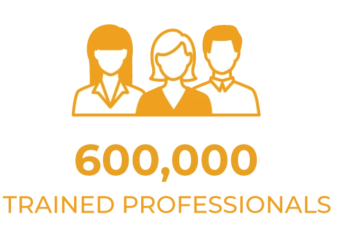 600,000+ trained professionals