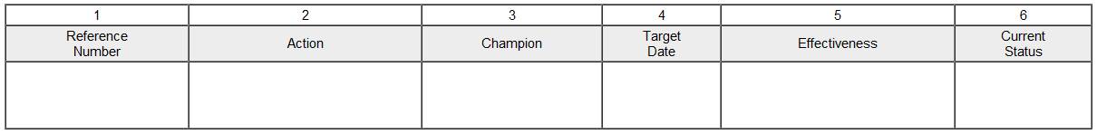 Corrective Action Matrix