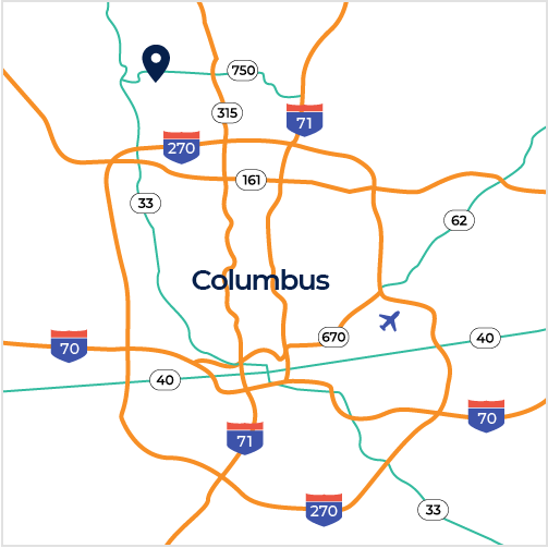 map of Columbus, OH